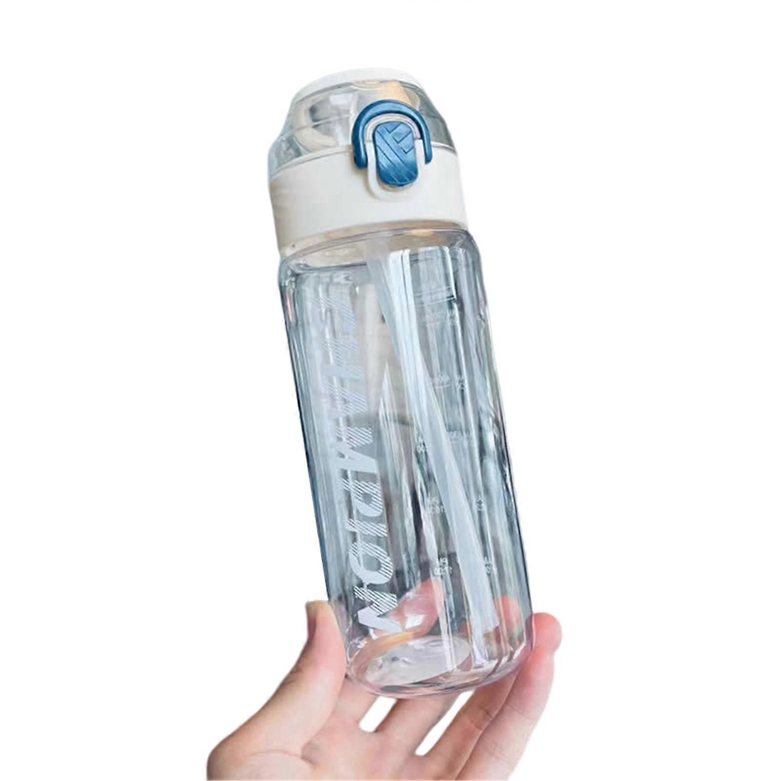650ML / 800ML Słomiana butelka na wodę z listem Printed Stylowy przenośny kubek sportowy na zewnątrz