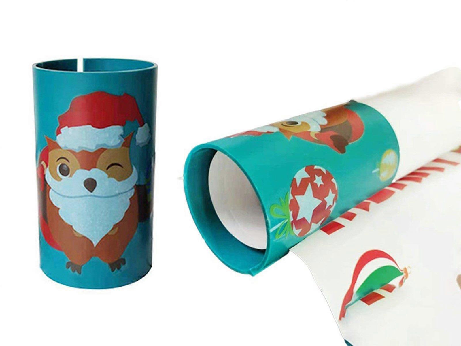 1Pc Christmas Sliding Wrapping Paper Cutter Tool Green