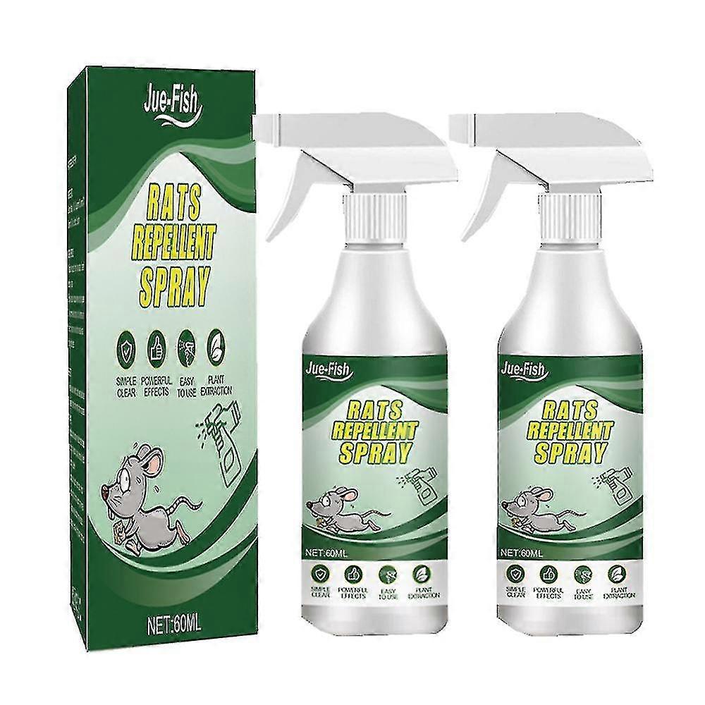 2pcs Rat Rabbit Mice Squirrel Rodent Repeller Repellent Deterrent Spray Tw