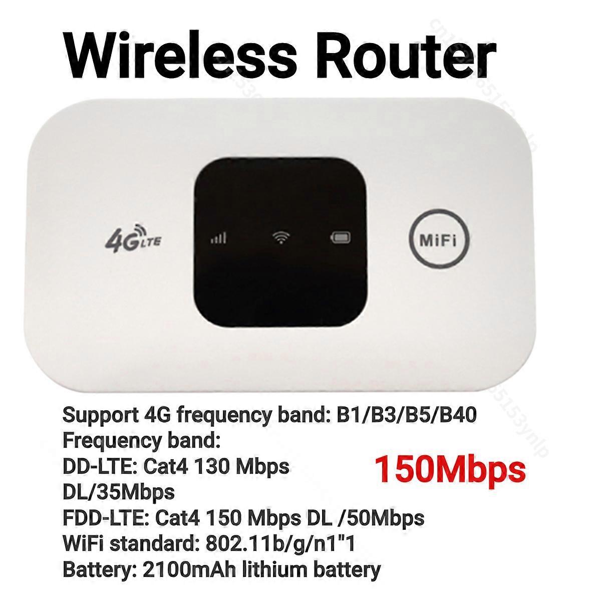 Router 4G Lte Przenośny mobilny punkt dostępu 2100 mAh 150 Mb / s Router bezprzewodowy z gniazdem karty SIM Wzmacniacz Wi-Fi do podróży na zewnątrz do domu