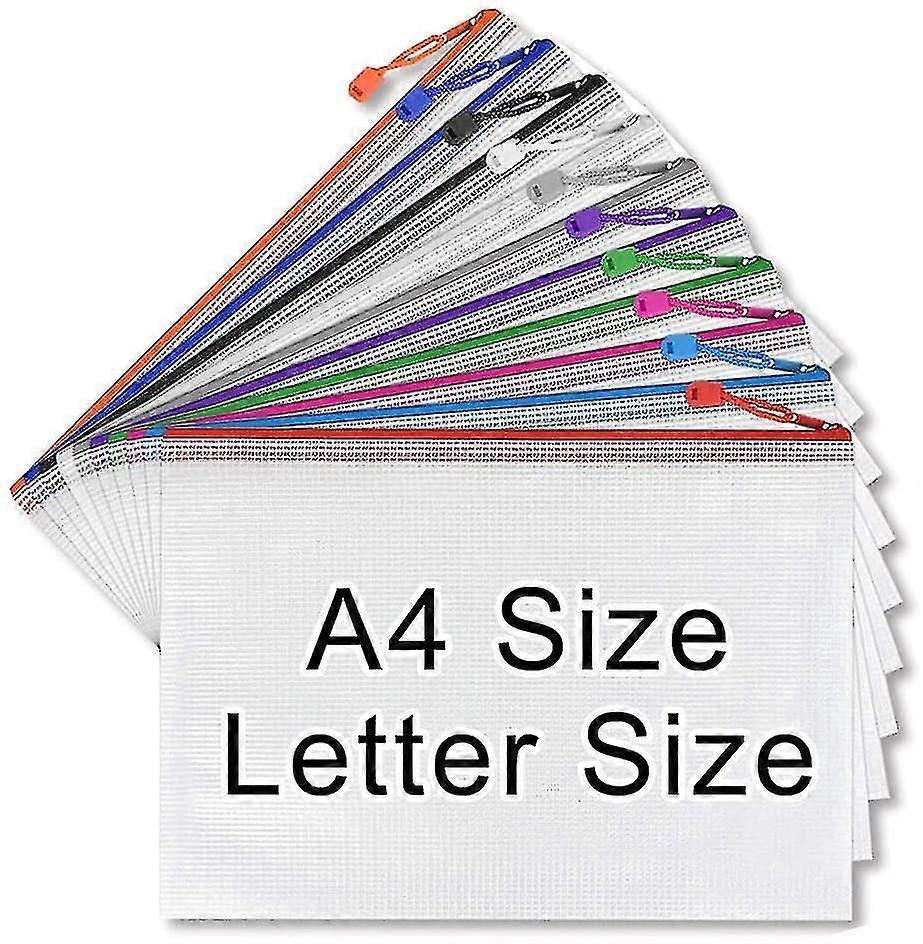 A4 Plastic Wallets Folder, Zip Lock Bags Mesh Document Wallet