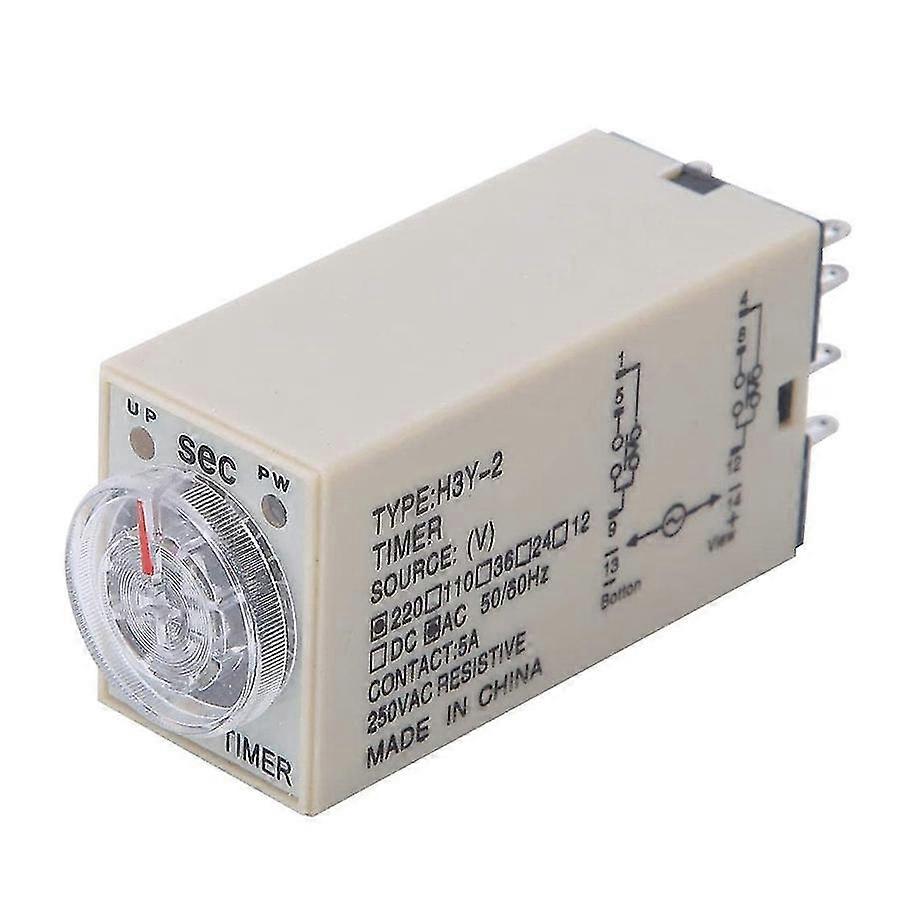 10s Delay Timer Time Relay H3y-2 Ac 220v 8 Pin Adjusting Knob Control Timing Relay For Household El