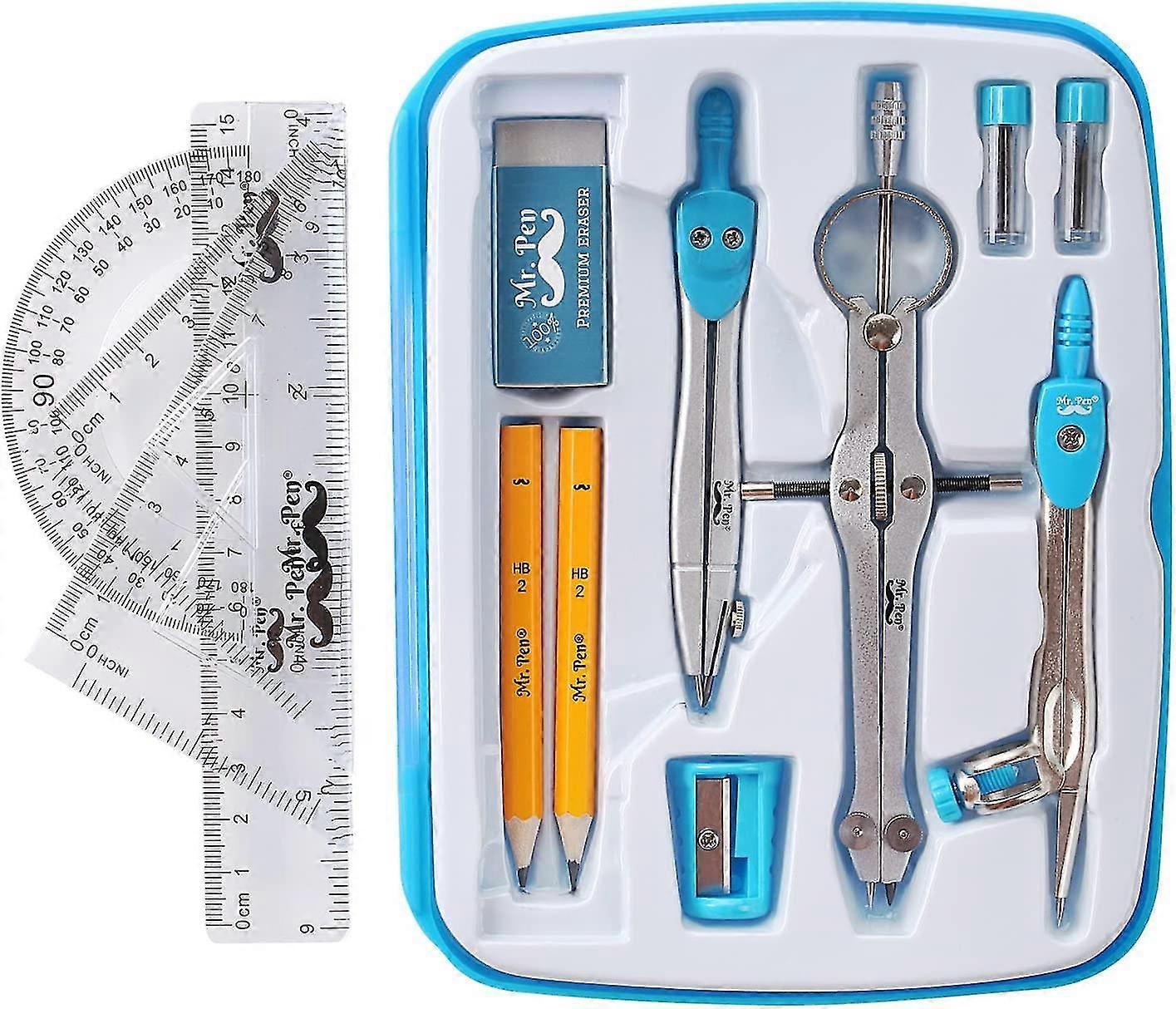 - Geometry Set, 13 Pcs, Compass For Geometry, Protractor Set, Geometry Kit Set With Shatterproof Storage Box, Geometry Kit, Drawing Tools, Drafting Se