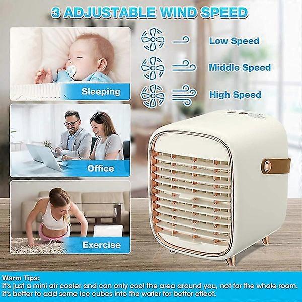 Portable Air Conditioner with 3 Speeds and Atomization Cooling Fan