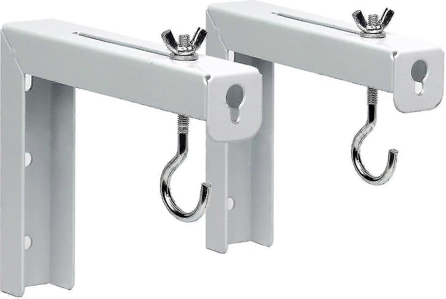 Universal Projector Screen L-bracket Wall Hanging, Adjustable Extension With Hook Manual, Wall Or Ceiling Mount - Includes Hooks And Hardware2pcs)