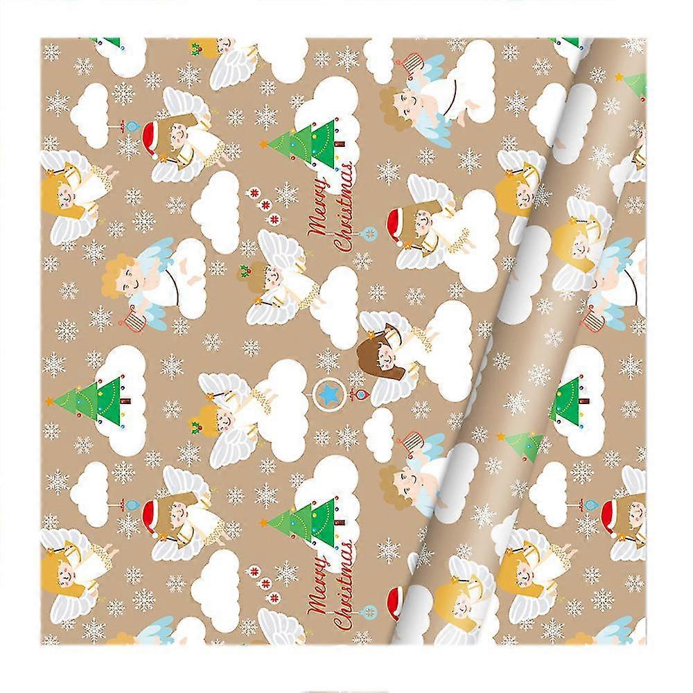 Julklappspapper Presentpapper Vintage Blommigt papper Kraft Papperspapper Omslagspapper