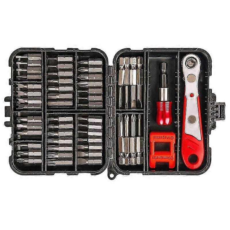 53pcs Multifunction Hex Screwdriver Bit Set High Torque Ratchet Wrench Drive 1/4 Inch Socket Extensi