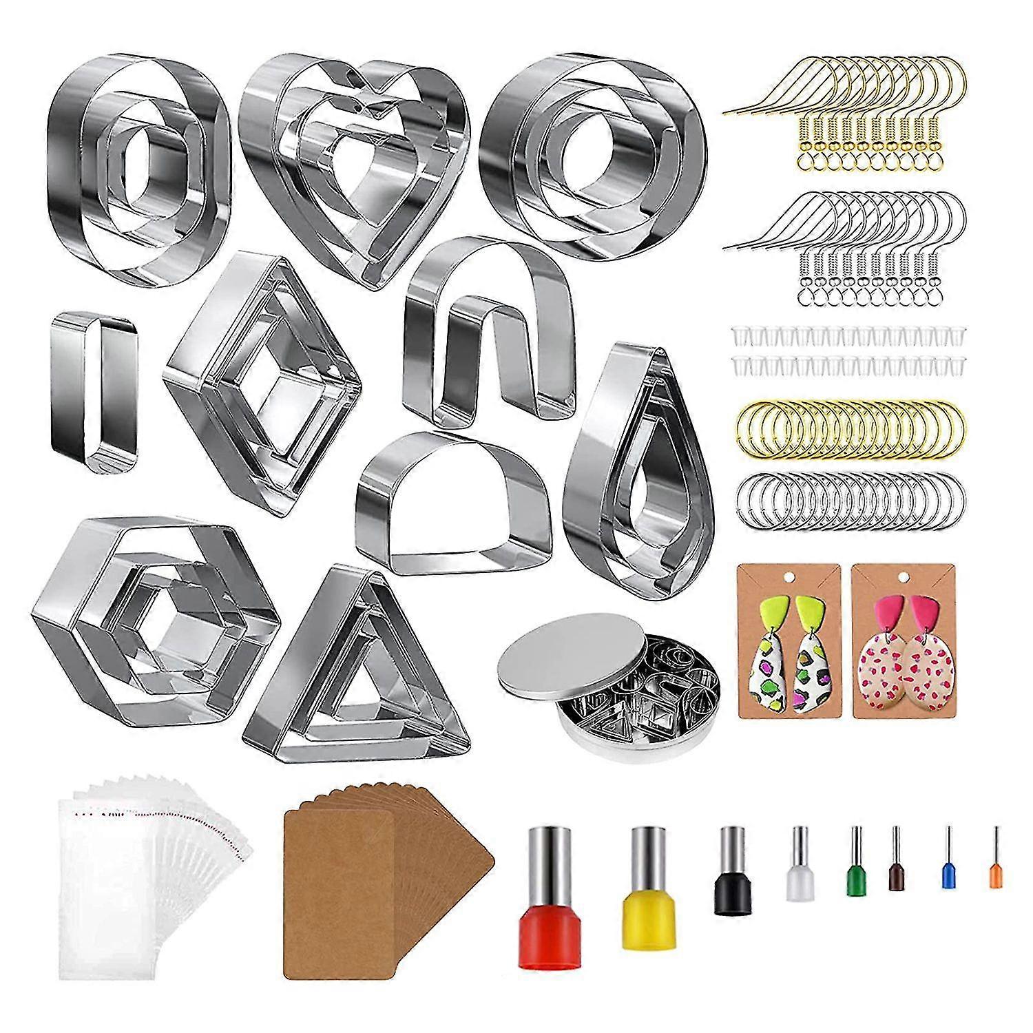 Polymer Clay ,135pcs Clay Earring Set Includes 27 Clay With Earring Hooks Earring