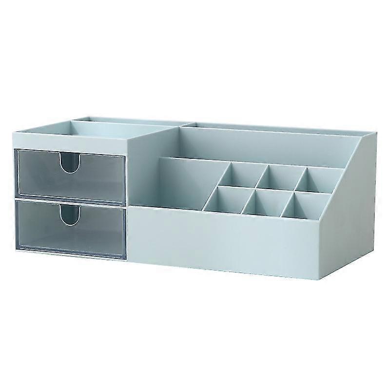 Makeup/bathroom Organizer Countertop With Drawers (blue)