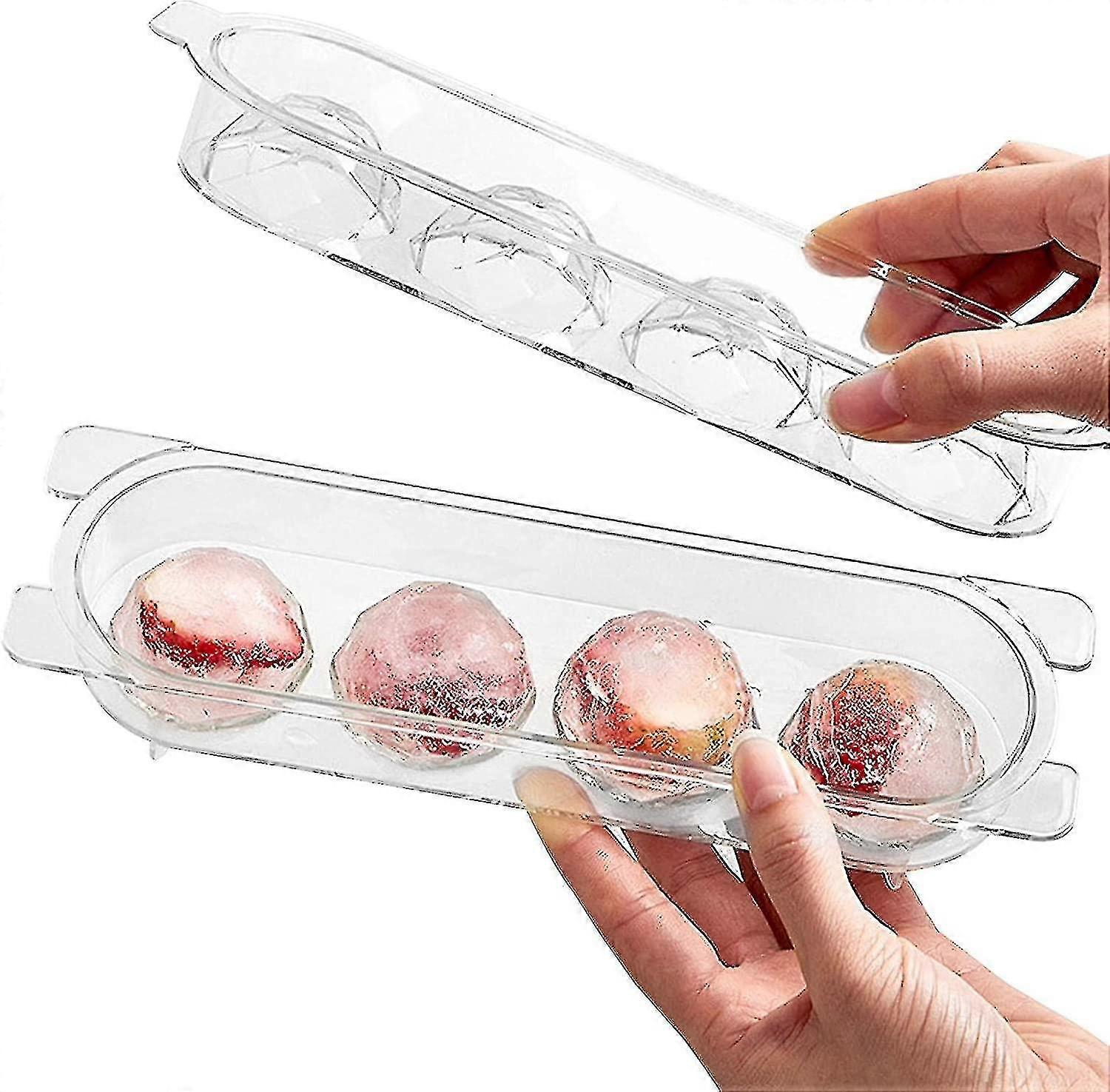 2 Pcs Round Ice Cube Mold Trays