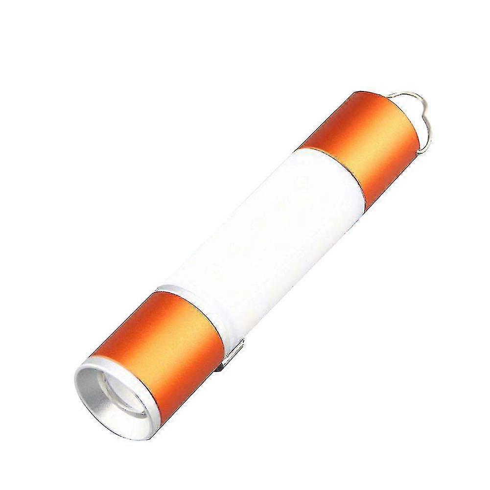 Usb Charging Aluminum Alloy Led Portable Telescopic Flashlight Multifunctional Household Camping Te