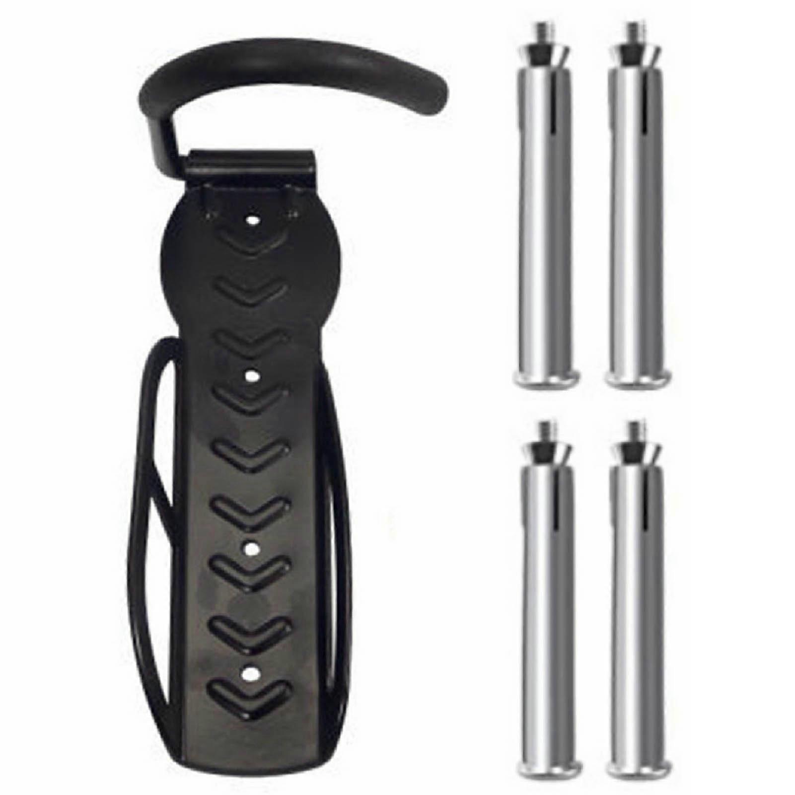 حامل الدراجة المثبت على الحائط رف شماعات الدراجة الموفر للمساحة الصلب مع برغي التوسع للدراجة الجبلية على الطريق الدراجة هوك أسود مع برغي التوسع الثابت