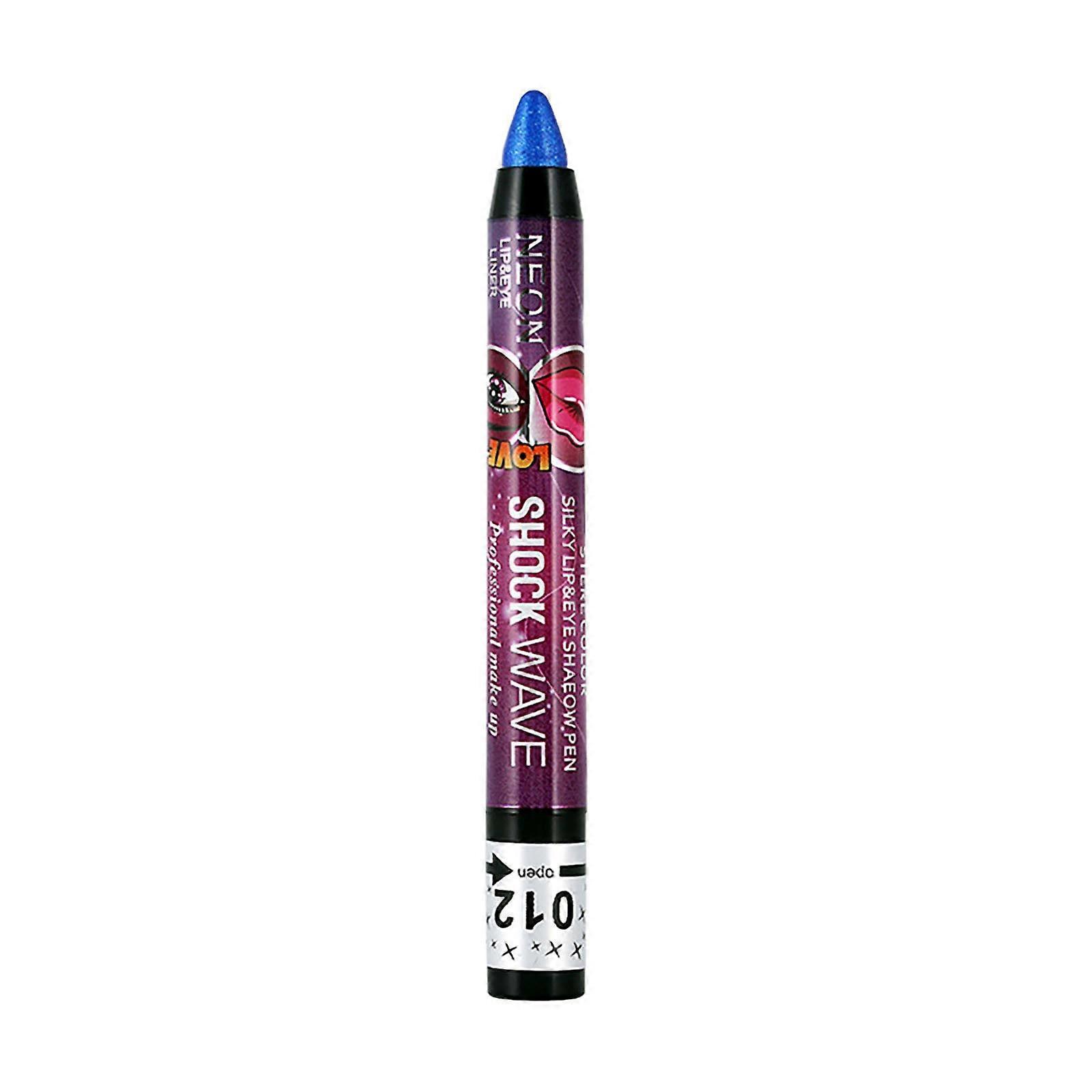 Lipgloss Lippenstift Lidschattenstift Glänzend 2 in 1 Set Einfach zu färben 12 Farben OOY220425306L