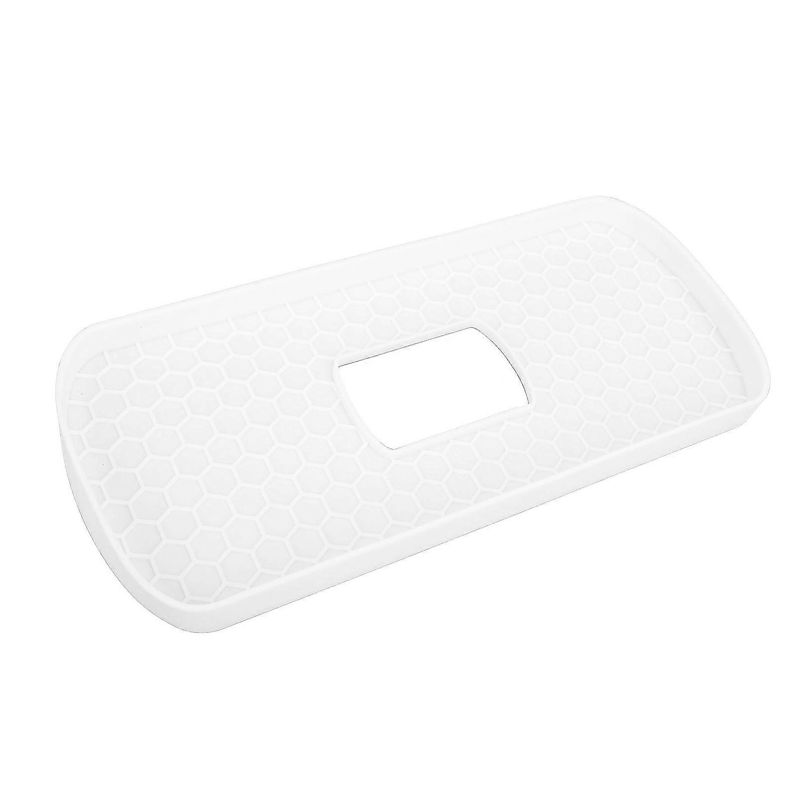Silicone Toilet Tank Tray Universal Nonslip Bathroom Rack No Punching Toilet Tank Storage Holder for Perfume Toiletry Item White