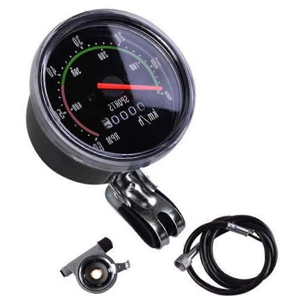 Universal Sykkel Speedometer Mekanisk 0-60km / t Speedometer Kilometerteller Cycle Computer Kilometerteller Sykkel Tilbehør