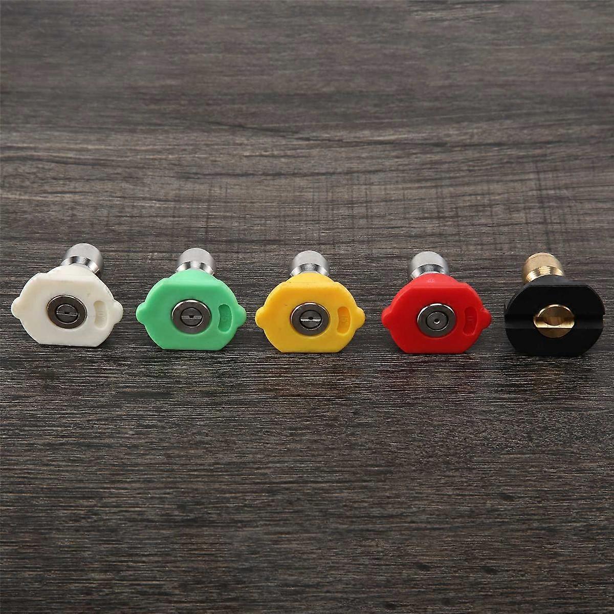 5Pcs Pressure Washer Spray Nozzles 1/4 Quick Connection Spray Tip Set (4.0 Gpm) Multiple Degrees