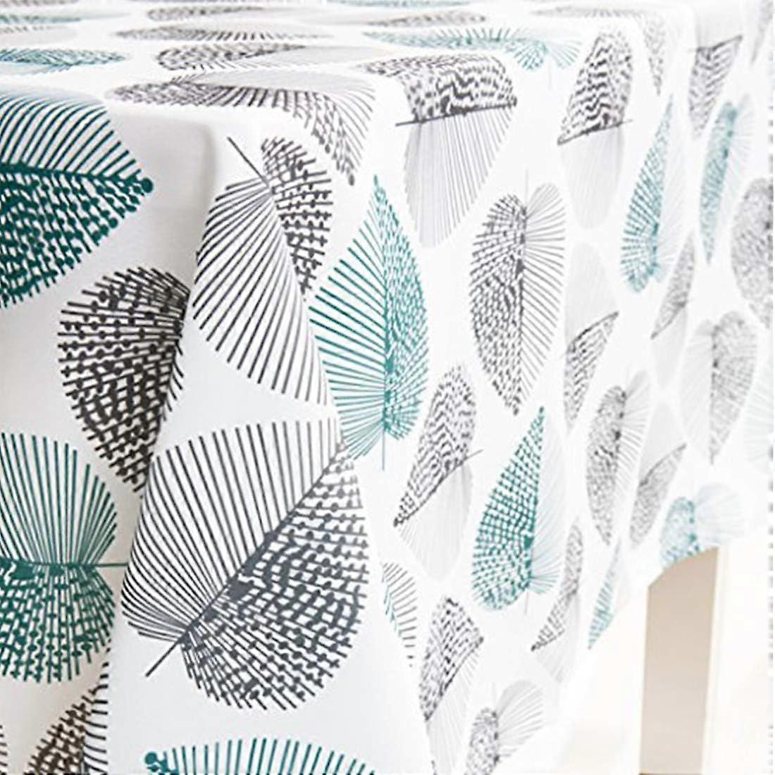 Waterproof Table Cloth Rectangular Heavy Duty Stain Resistant Oxford Fabric Leaf Pattern Table Cloth for Dining Table Picnic Party Garden Washable Ea
