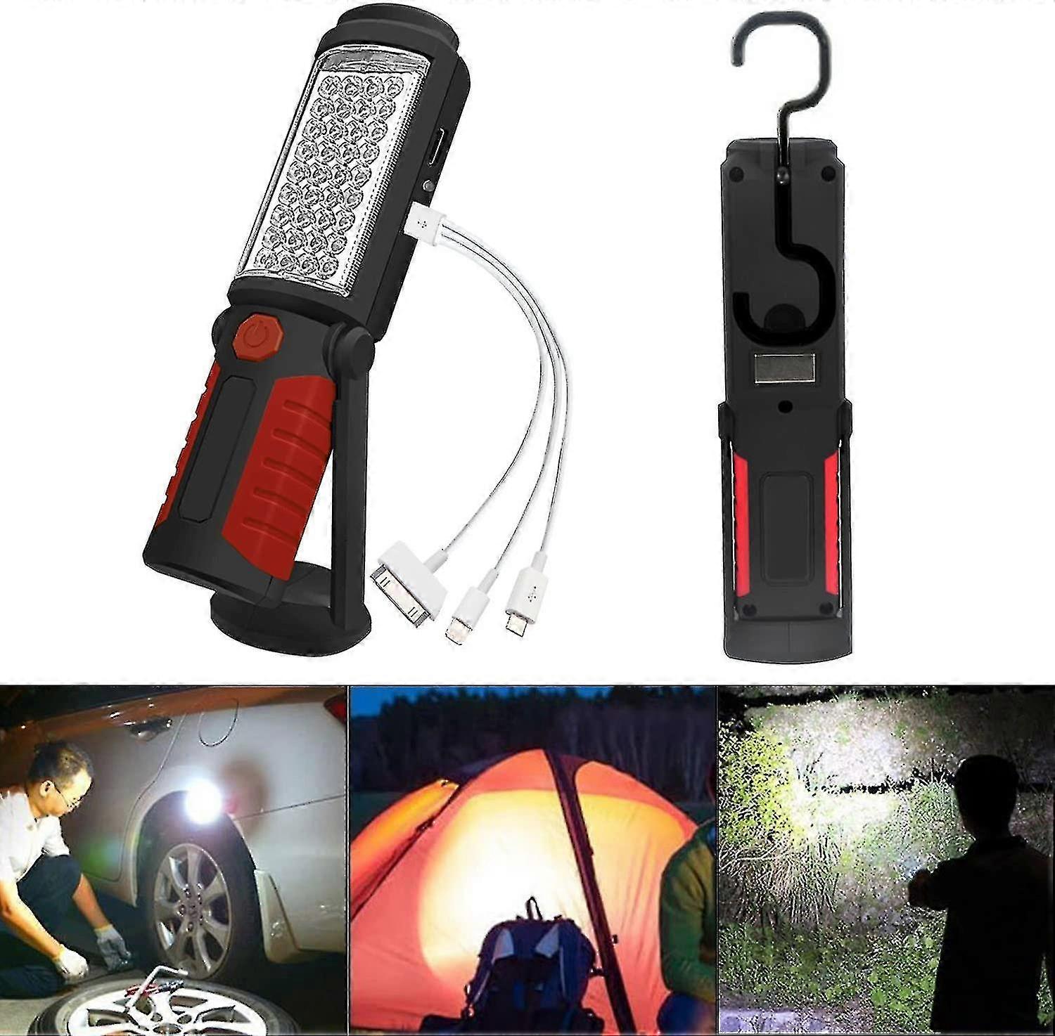 Inspection Light Rechargeable LED Light, Rechargeable LED Work Light with Magnetic LED Torches Lamp Inspection Light