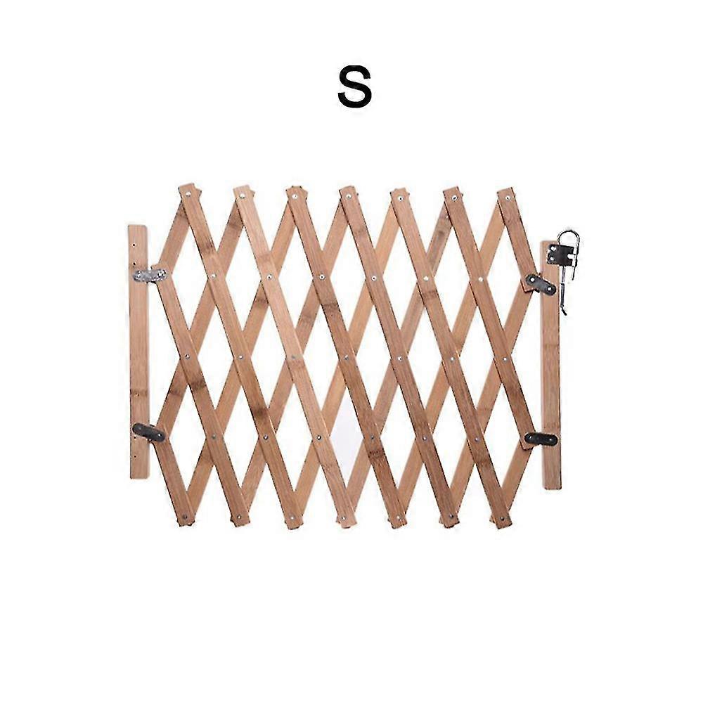 Foldable Pet Barrier Fence Wooden Retractable Cat Dog Gate For Safety Isolation xi