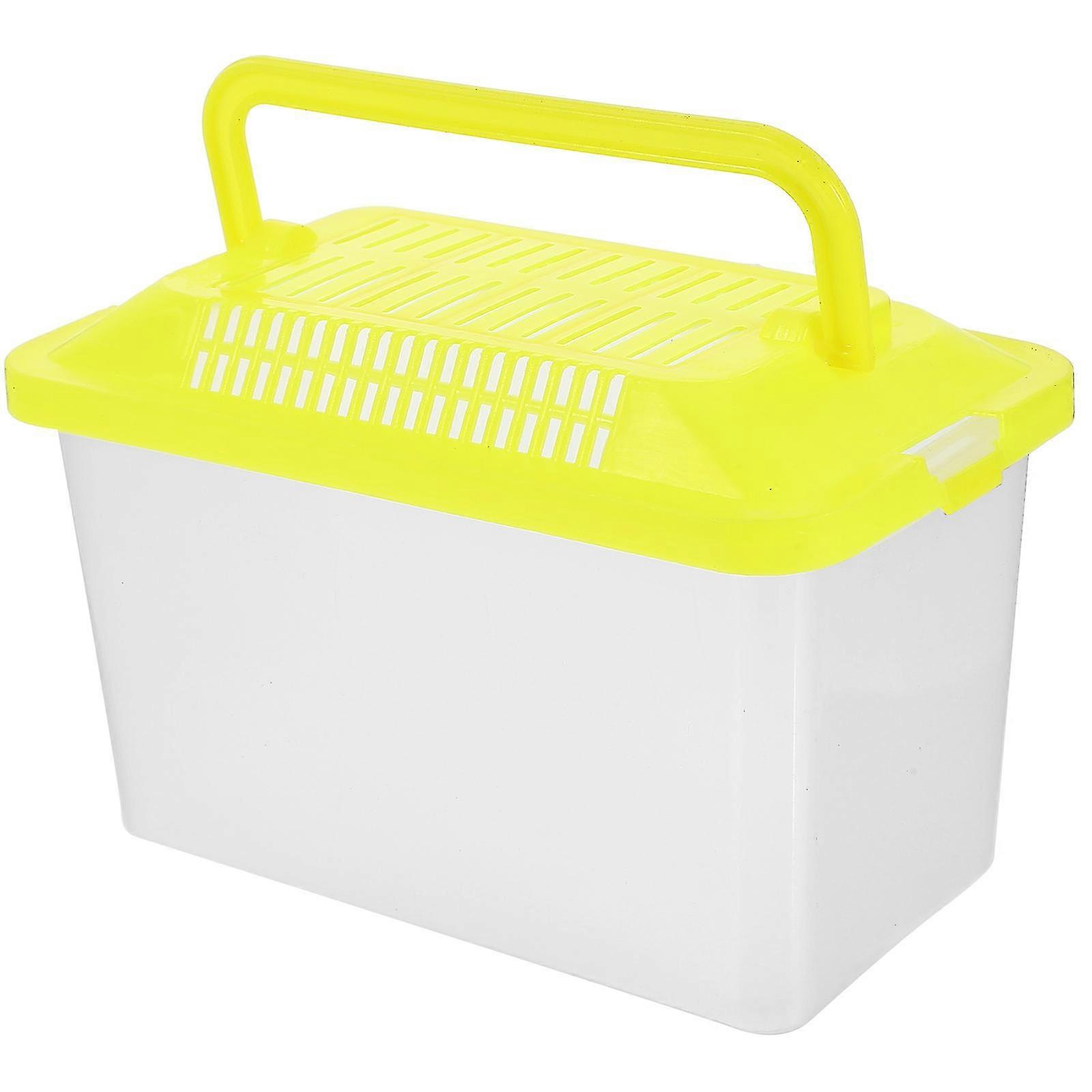 Portable Turtle Feeding Box Home Goldfish Turtle Living Box Reptile Habitat Goldfish Box