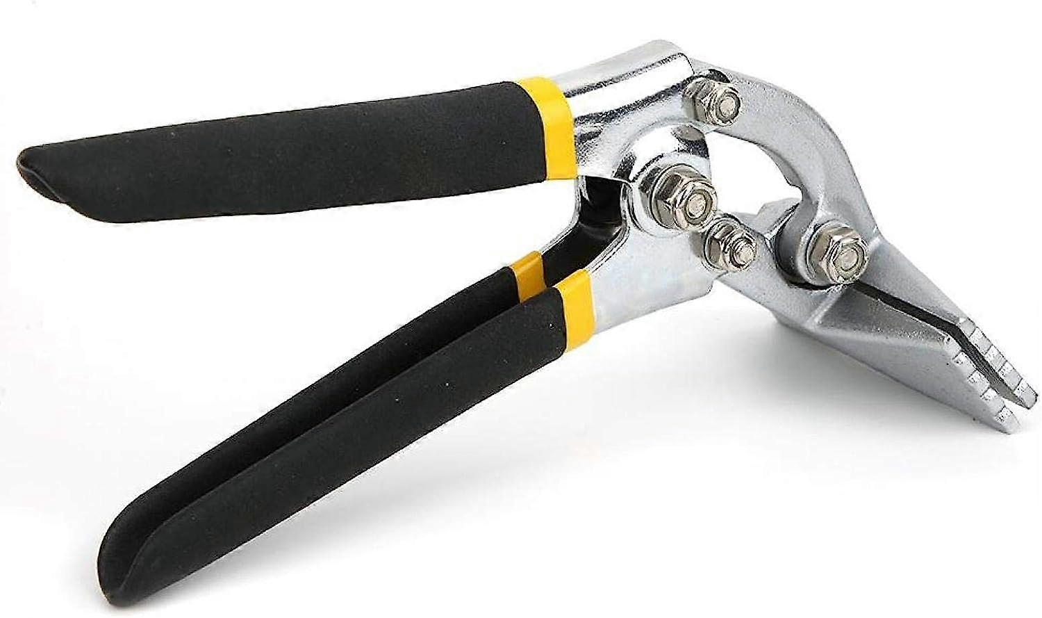 Sheet metal bending pliers, manual sheet metal pliers crimper, non-slip handle crimping pliers, sheet metal bender(Curved)