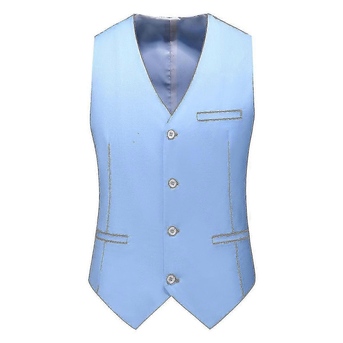 Heren V-hals Solid Color Business Vest