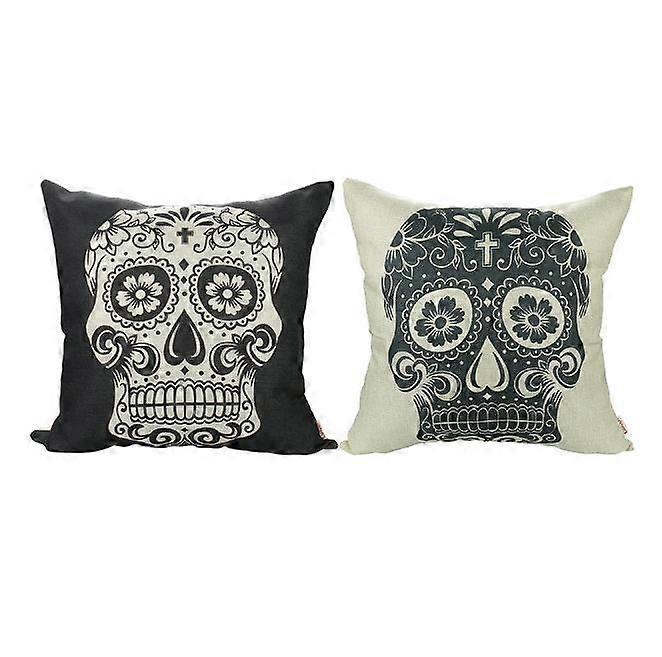 2 Pieces Cotton Linen Sofa Pillow Case Cushion Covers Durable 45 x 45 cm Lot of Set Sofa Cushion Bed Scandinavian Decor Pillow Case (Cushion Not Inclu