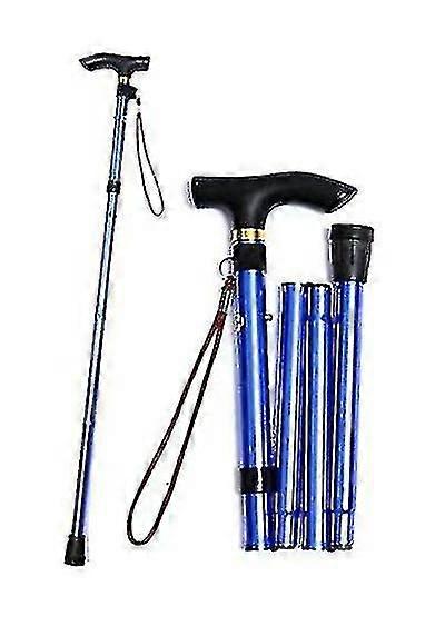 Folding Walking Stick Non-slip Adjustable Height Aluminum Alloy -SJL