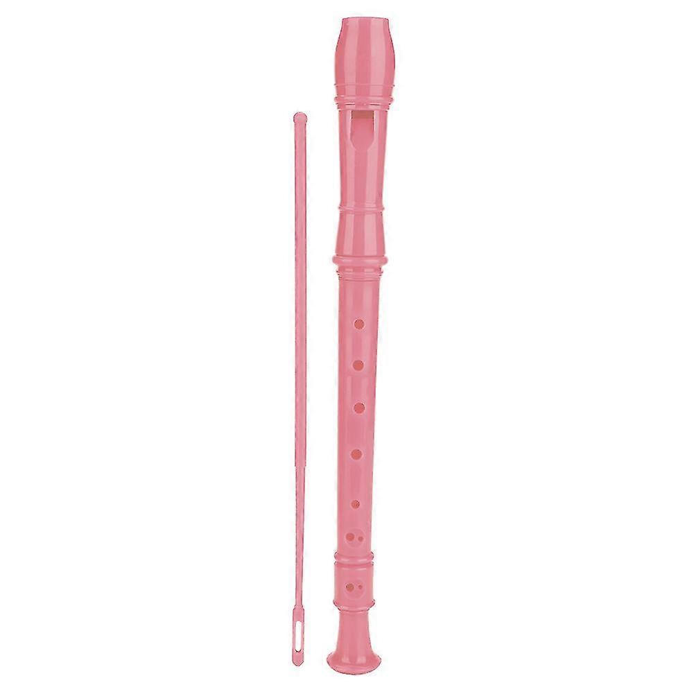 8 Hole Clarinet Flute with Cleaning Rod and Instruction for Children Kids Beginner (Pink)