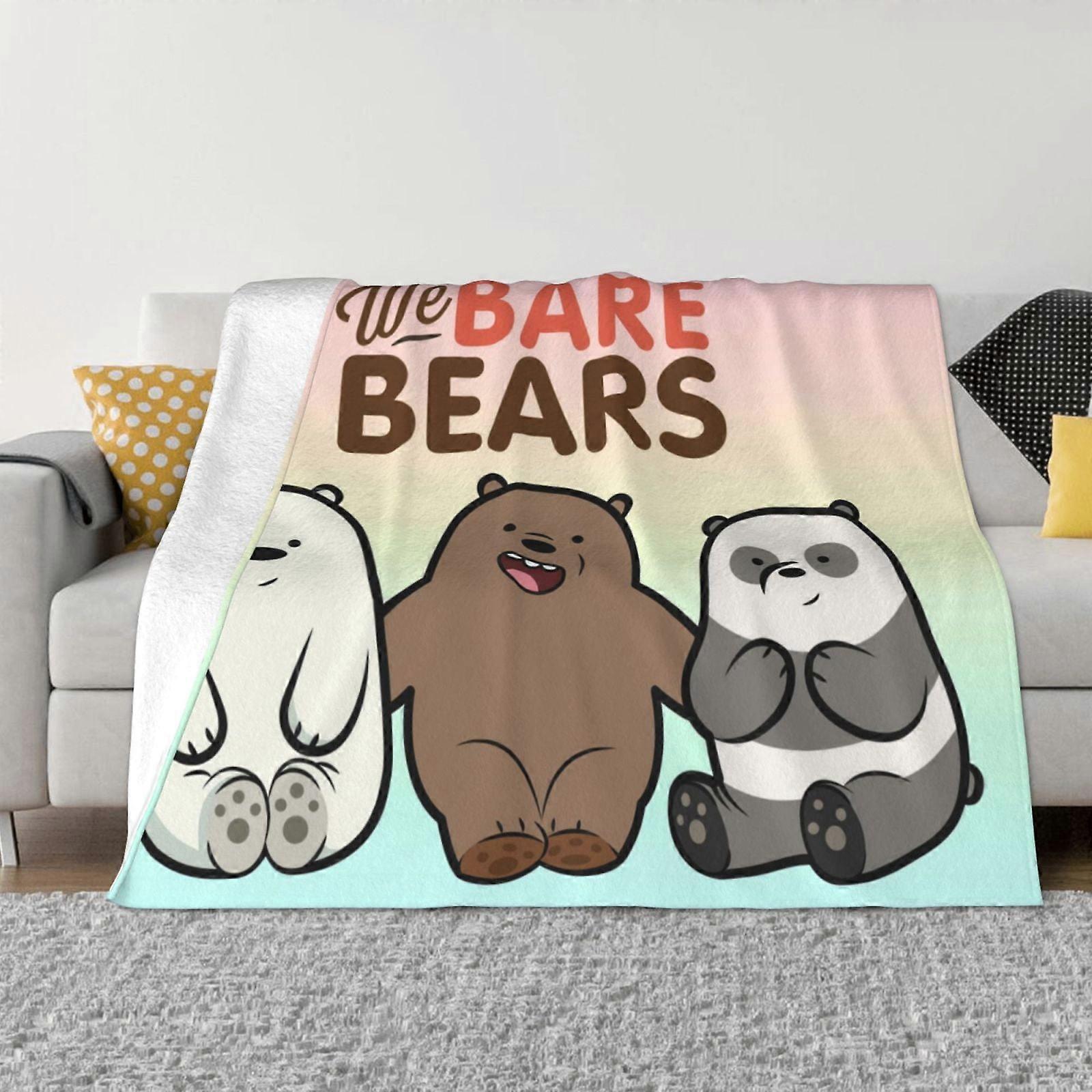 We Bare Bears Ultra-Soft Micro Fleece Blanket For Couch &amp; Bed, Luxury Plush Cozy Fuzzy Blanket 40&quot;X30&quot; , S-KDE47619