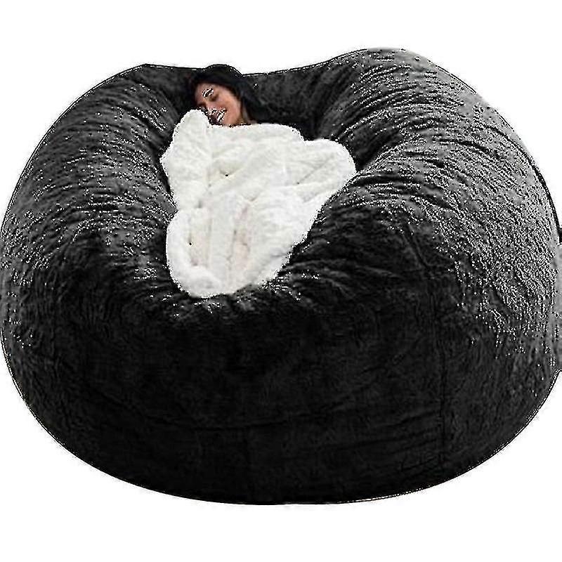 Sitzsack Ch Abdeckung, weiche flauschige Fell Tragbare Sofaabdeckung