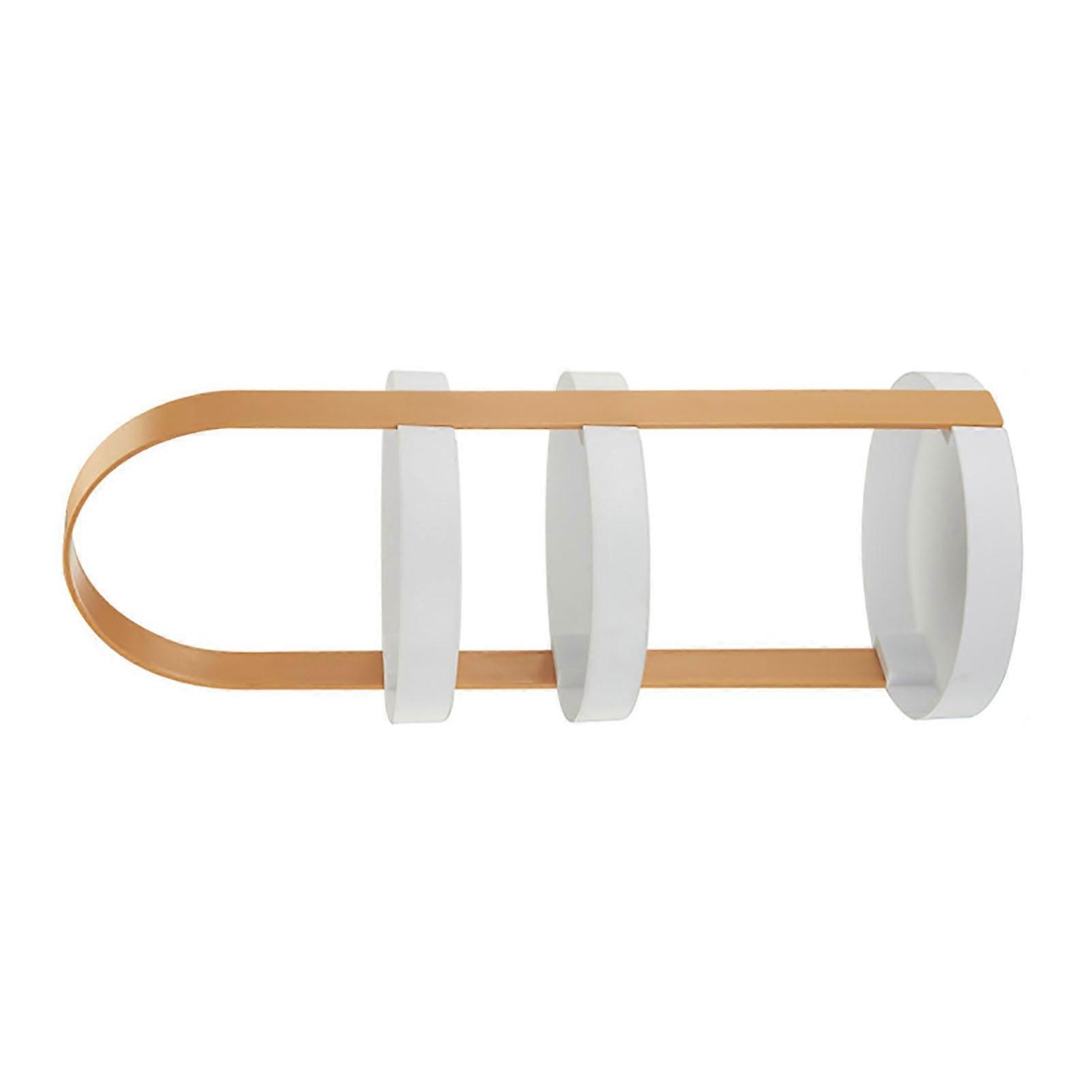 Bathroom Apricot 3 Layer Round Storage Rack with Integral Handle