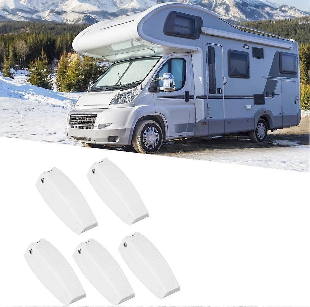Set of 5 luggage racks for motorhome, caravan, camper van, white