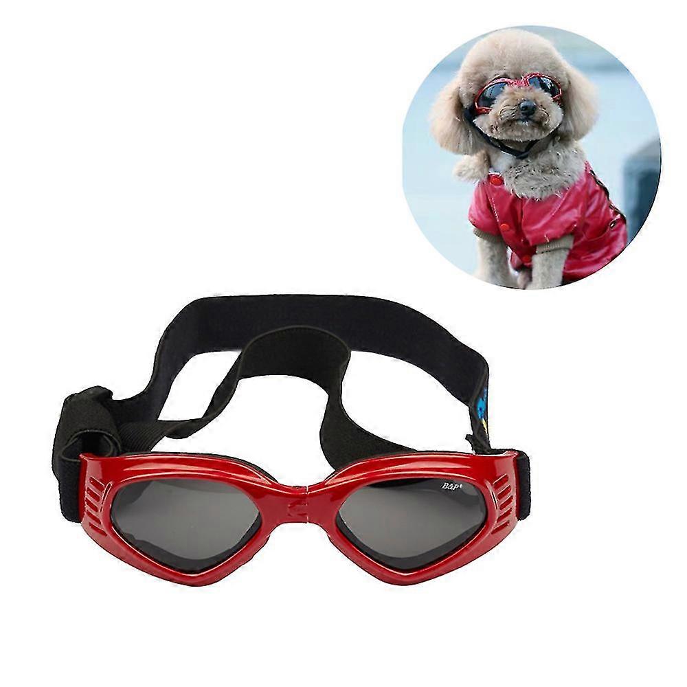 Foldable Dog Sunglasses Pet Eye Protection Windproof Pet Gogglesred