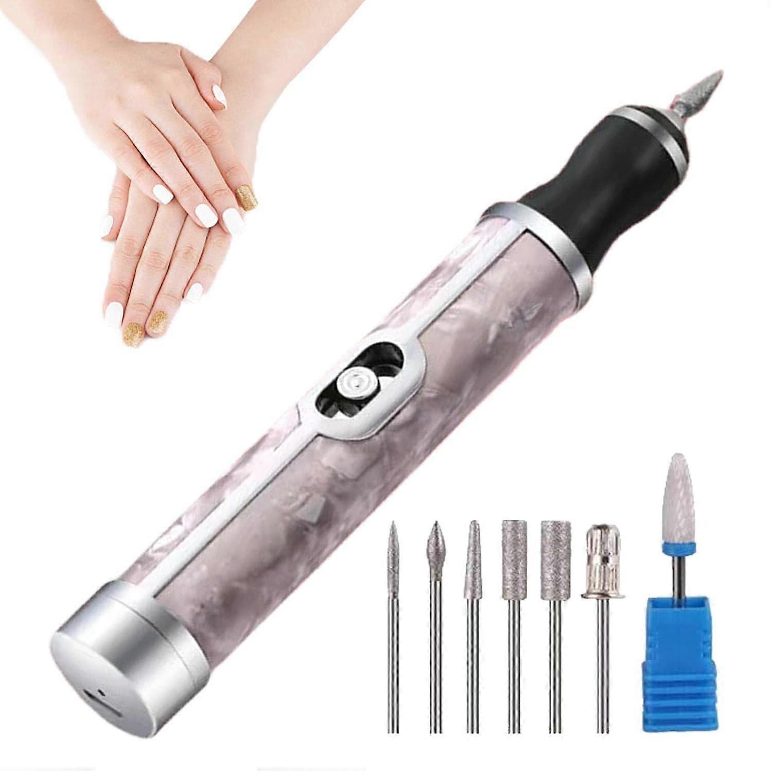 Tragbarer elektrischer Nagelbohrer, kompaktes elektrisches Profi-Nagelfeilen-Kit für Acryl, 100% neu