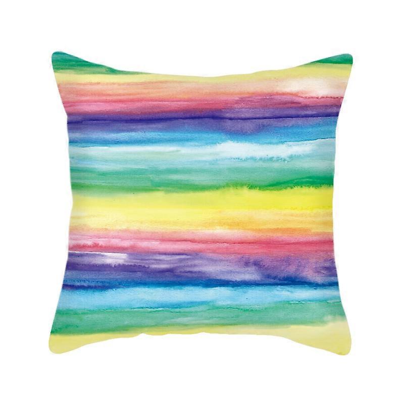 Modern Linen Geometric Pattern Square Pillowcase (45 x 45 cm) Set of 4