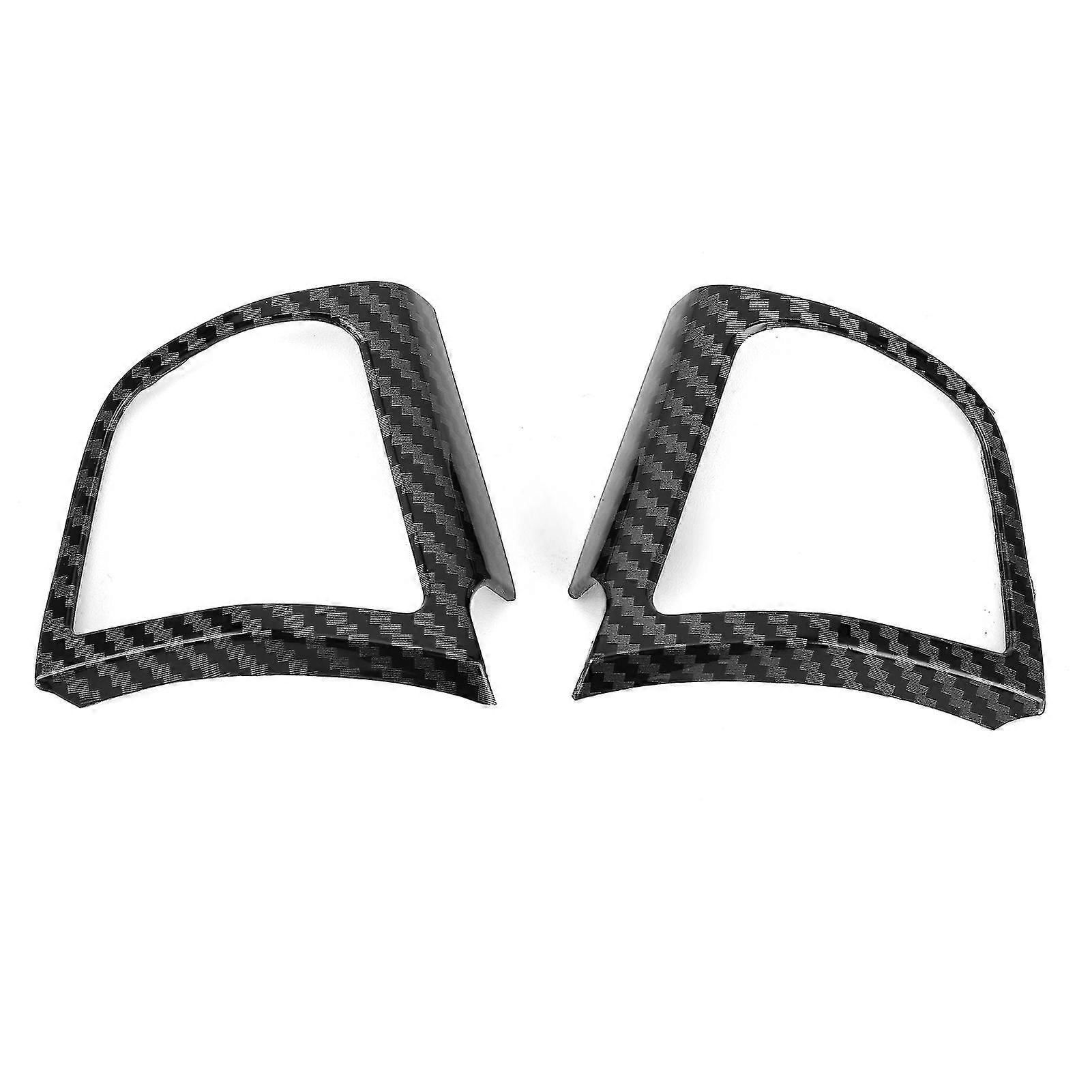 2013-2017 5 Series F10 F18 Carbon Fiber Style Steering Wheel Panel Strip Trim Button Frame Cover (Curved Corner)