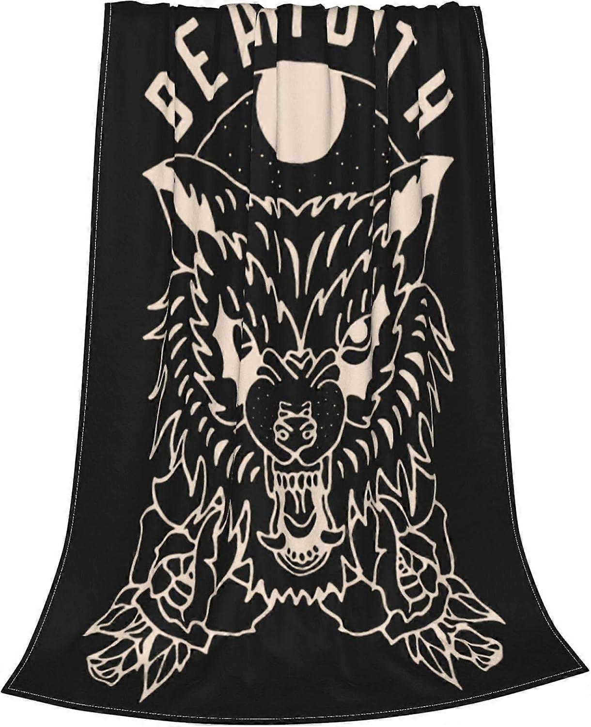 Beartooth Band Anti-Pilling الفانيلا الصوف بطانيات تكييف الهواء بطانية فورسيزونز بطانية رمي فائقة النعومة -379