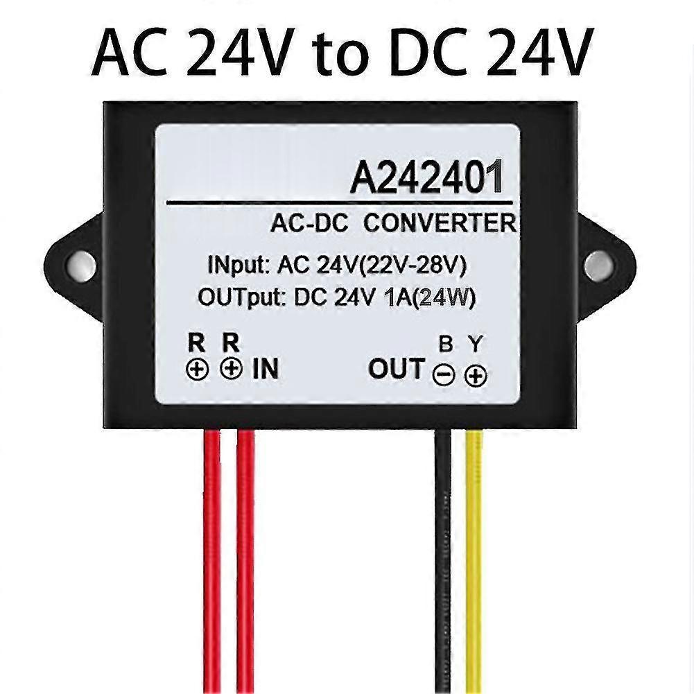 Ac 24v To Dc 24v 1/2/3a Mini Waterproof Power Supply Converter Adapter ...
