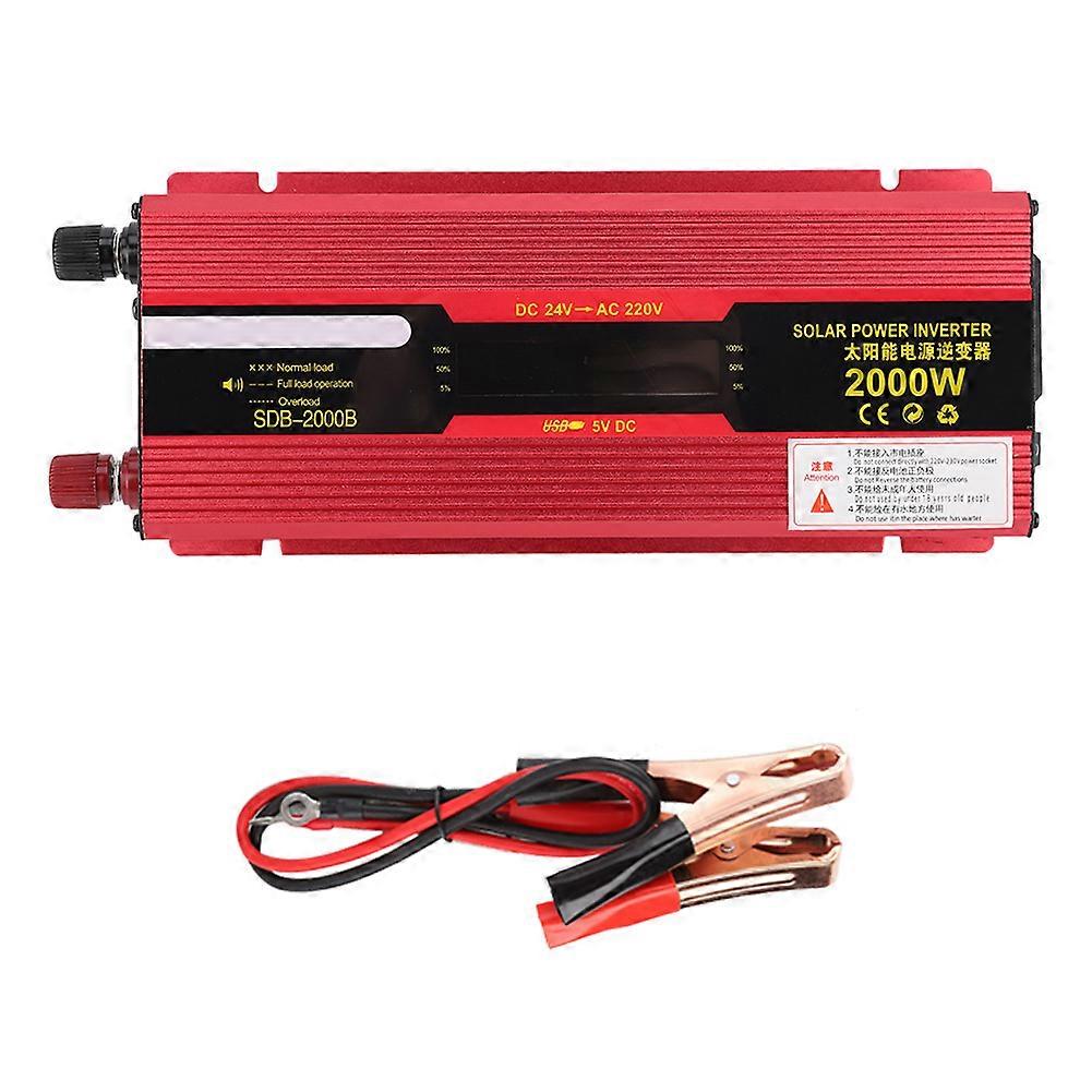 2000W tragbarer Wechselrichter Solarwechselrichter für zu Hause (12V bis /LCD)