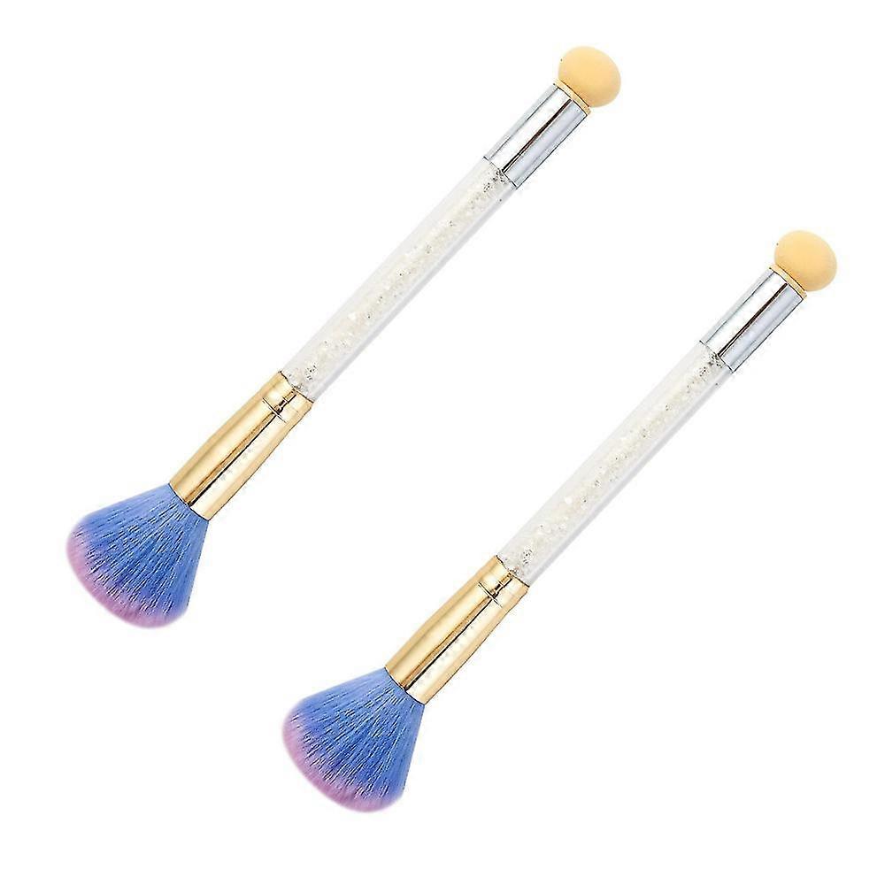 Nail Art Brush, Nail Gradient Sponge Brush, 4-piece Sponge Replacement Set, Double Ended Nail Pen
