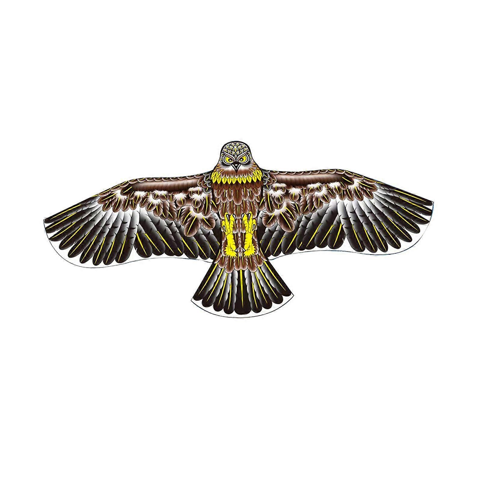 Vögel Drachen Einfach zu fliegen 62,99 Zoll Lang Spaß Anfänger Lebensechtes Fliegendes Spielzeug Adler Form Braun