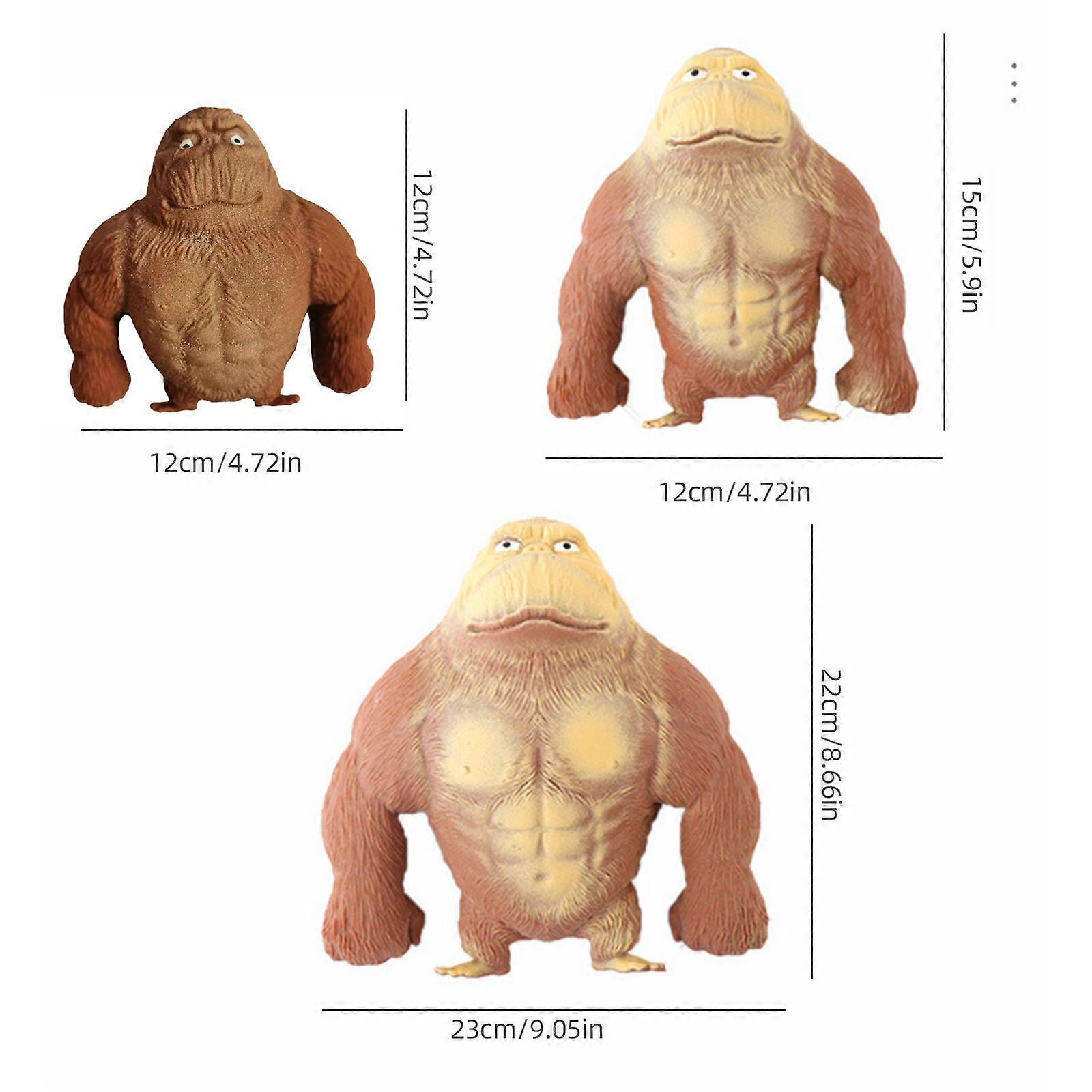 Giocattolo Antistress Scimmia/Gorilla Elastico In TPR – Pallina Squishy Allungabile Per Bambini E Adulti – Allevia Ansia