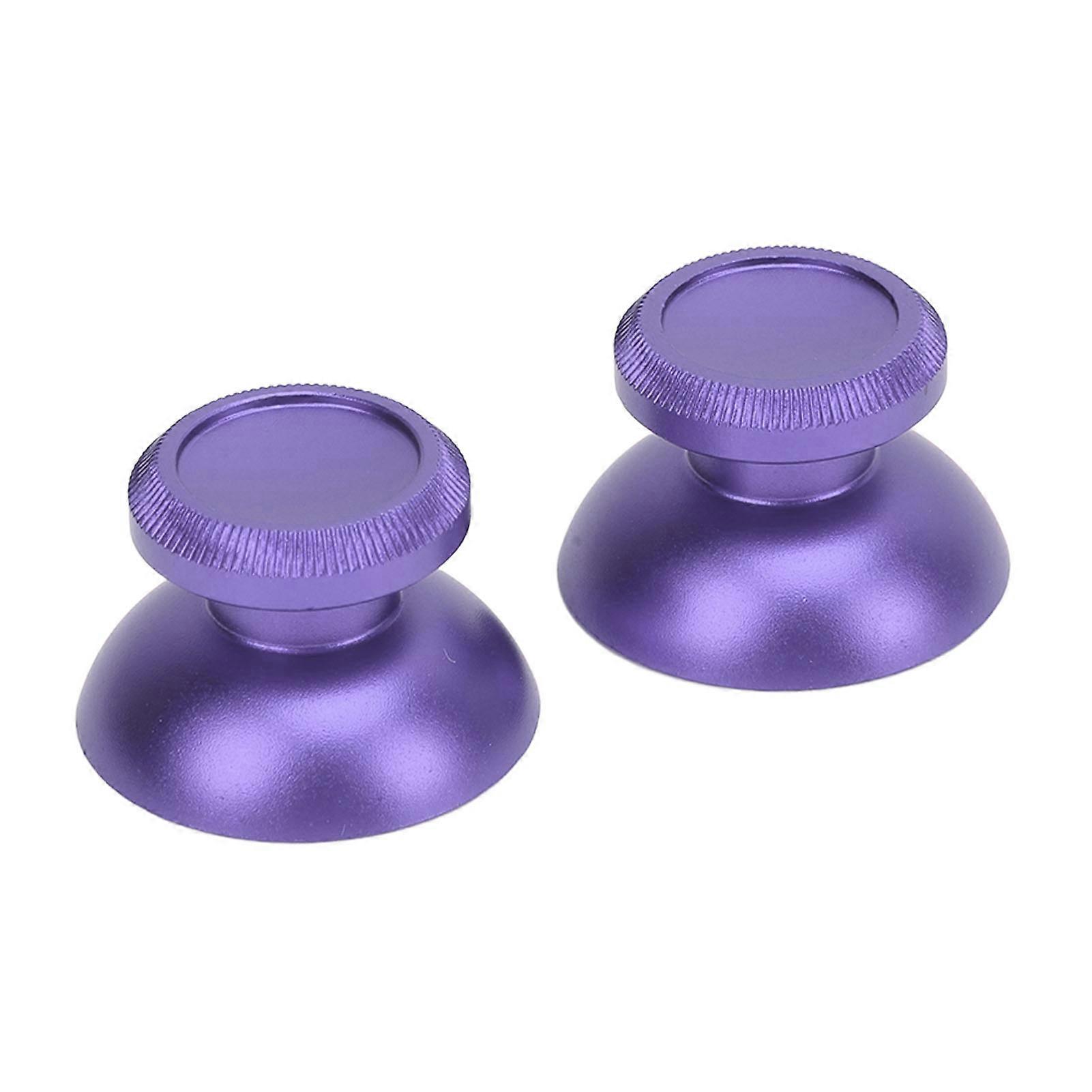 2pcs alliage d’aluminium joystick caps accessoires de remplacement pour contrôleur de console de jeu violet