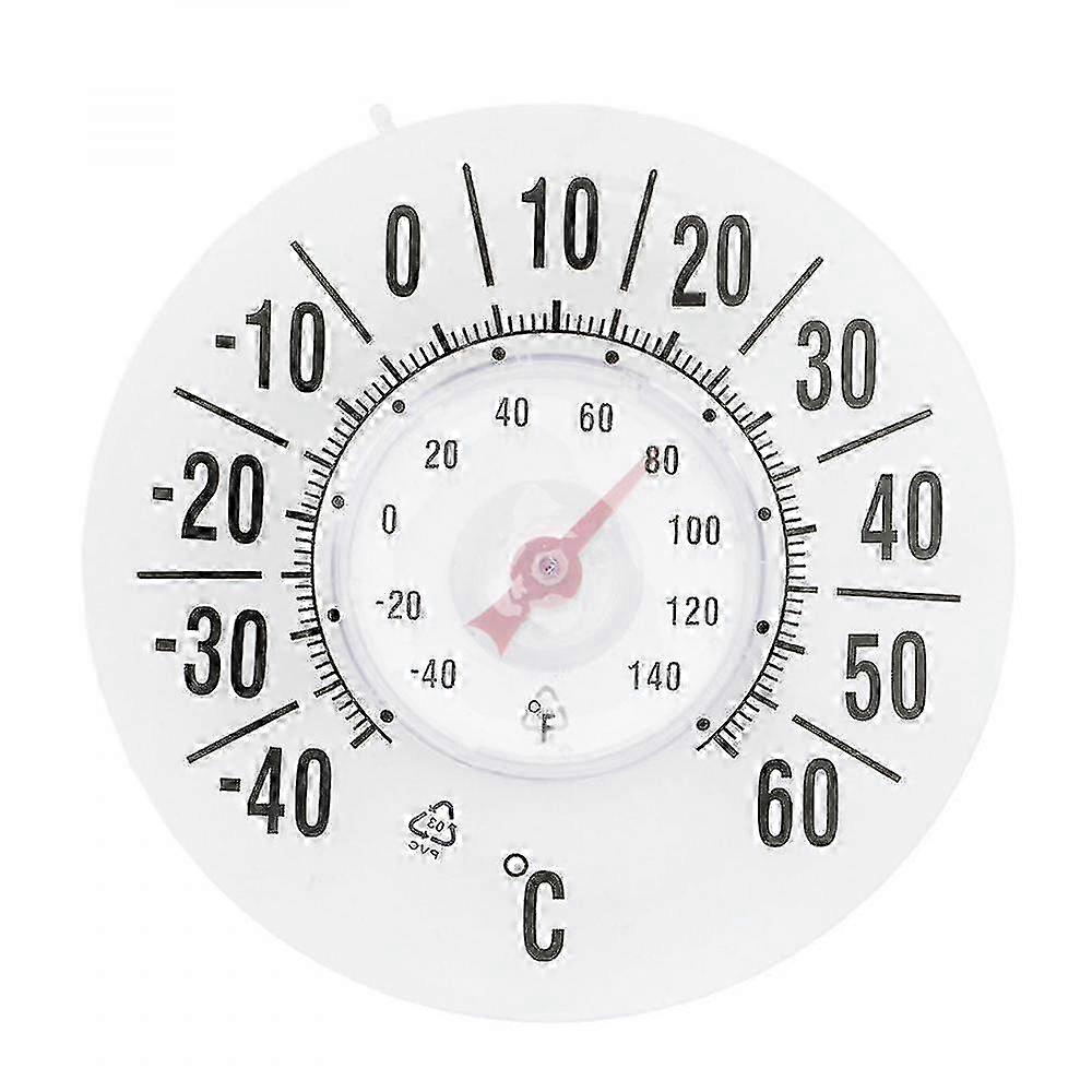 Window Thermometer Temperature Indoor/outdoor Dial Round Suction On Windows xqS UTB