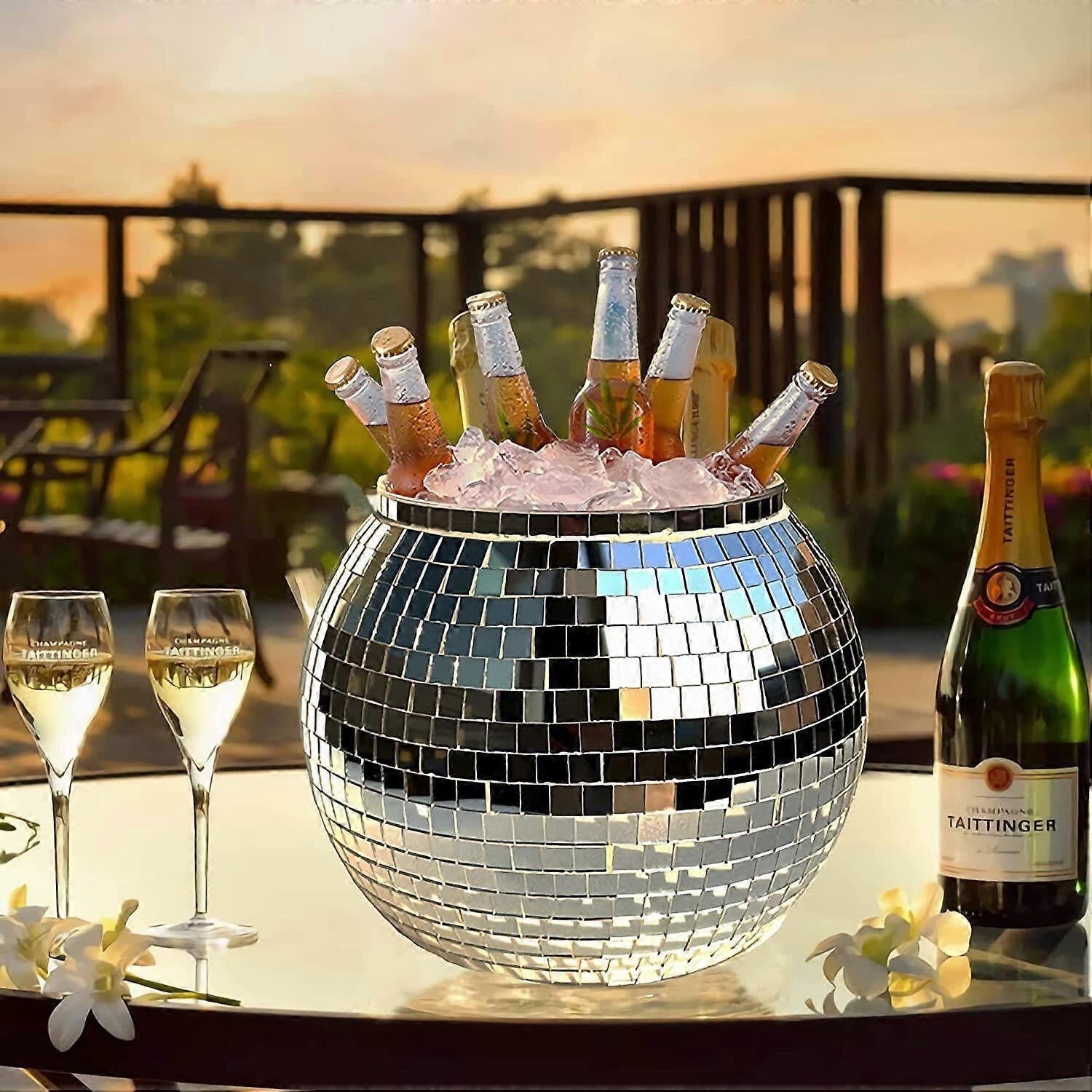 Mirrored Ice Bucket 3L for Household Ice Chilled Wine Cocktail Beer Drinking