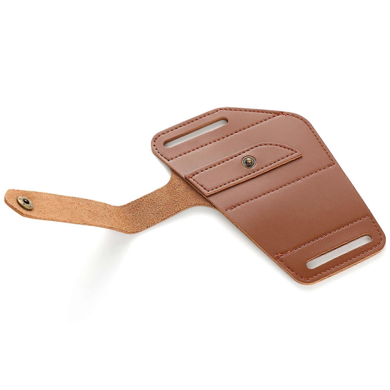 Multifunction - Leather Sheath Waist Holster Belt Loop Organizer Pouch Storage Pocket Bag for Lighter Tactical Pen