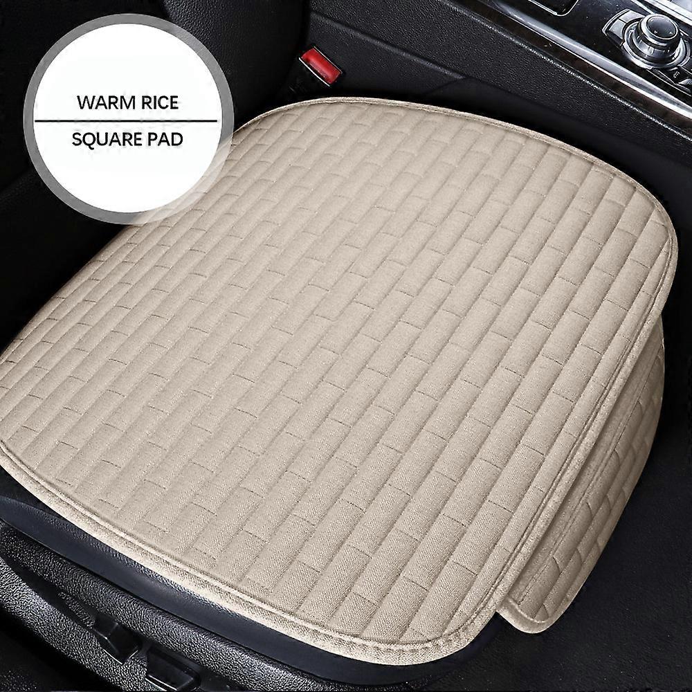 Car Seat Cover Front/Rear Flax Seat Protect Cushion Universal Breathable Comfortable Automobile Protector Pad Car Covers Mat