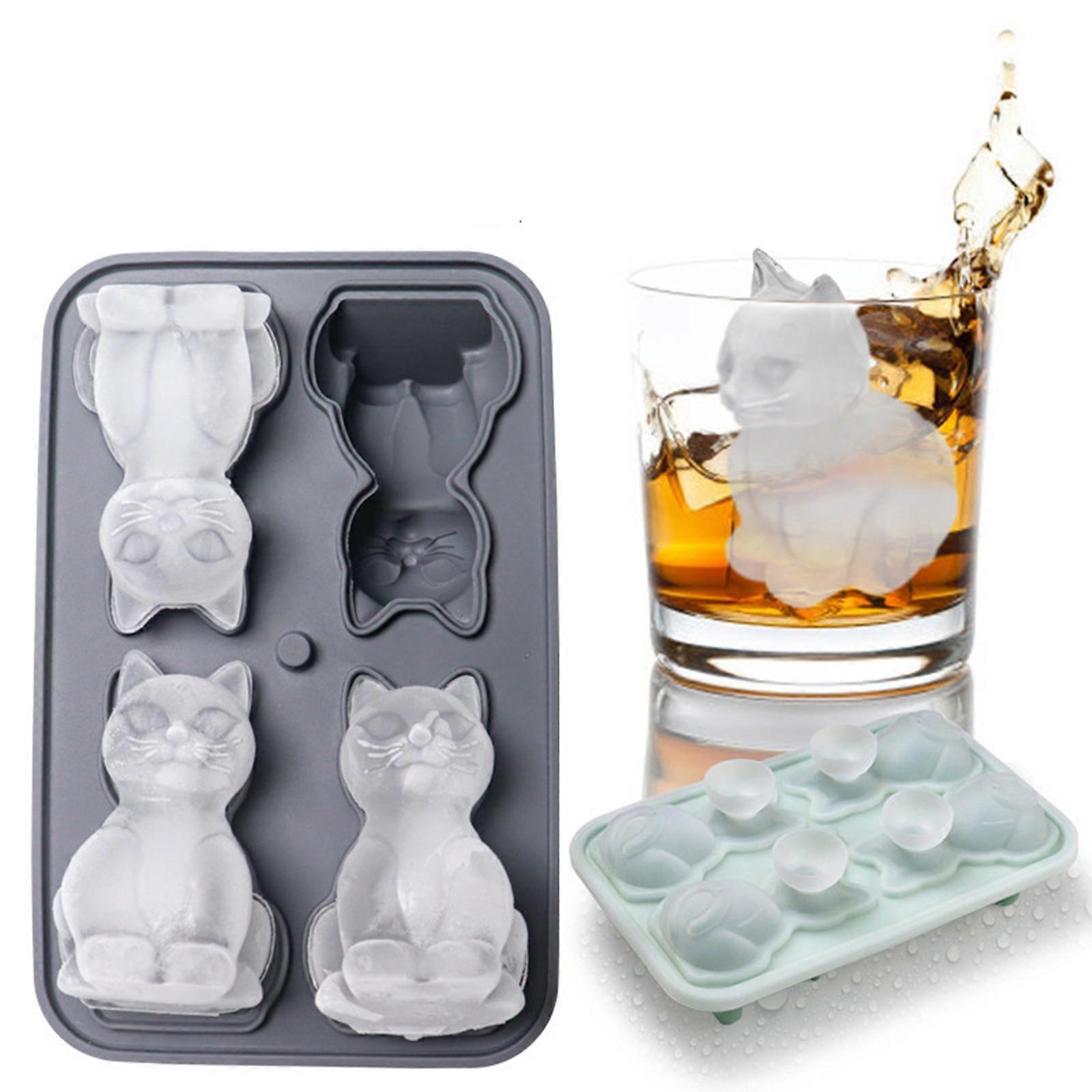 3D Cat Shape Silicone Ices Cube Tray,50% Offer