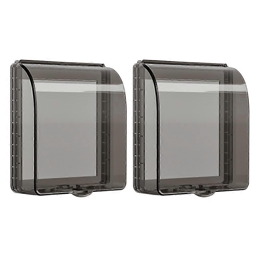 2pcs Waterproof Wall Switch Socket Cover 86 Type Splash-proof Socket Cover